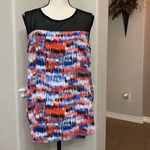 Vince Camuto black, red, black top